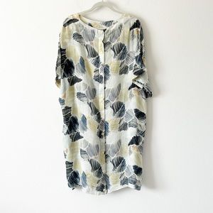 Samuji Linen Lagenlook Midi Casual Dress